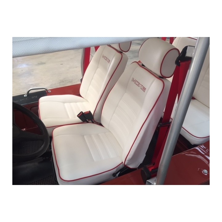 Paire de Sièges Moke Blanc/rouge