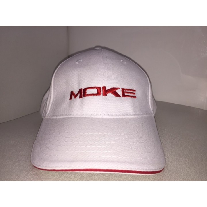 Casquette ajustable Moke blanc/rouge