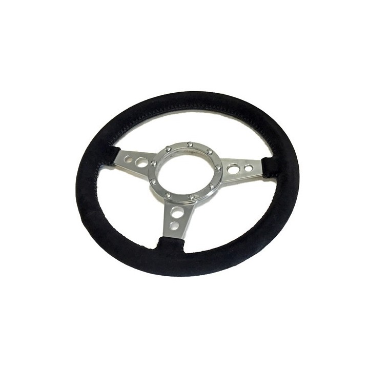 Volant alcantara noir + moyeu Moke