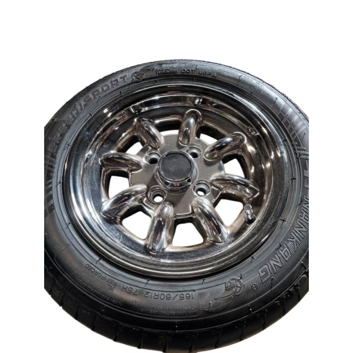 Jante Superlight 5x12 chrome (pack de 4) + pneus 165/60 r12