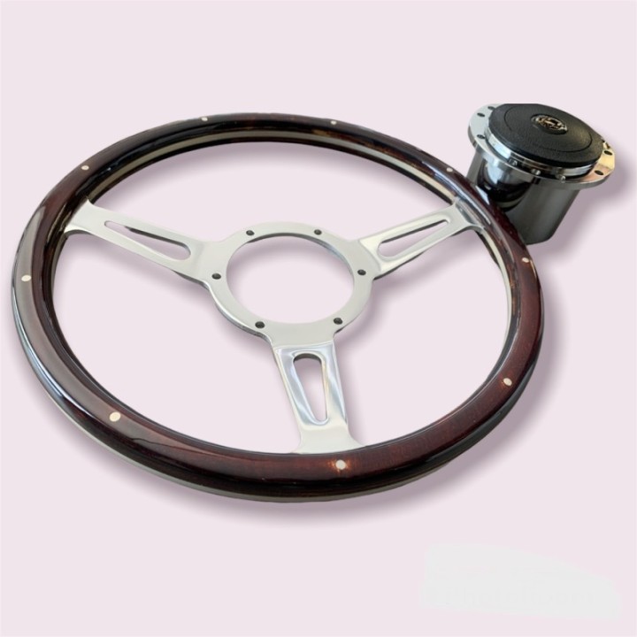 Volant en bois style avec moyeu pour Moke